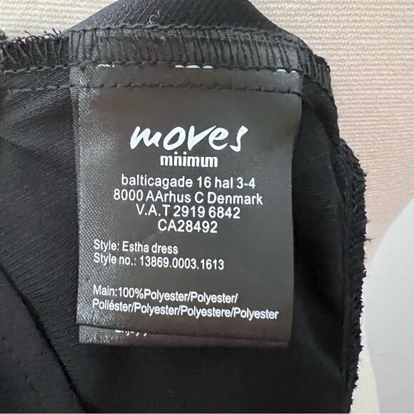 NWT Moves Minimum Estha Black Scoop Neck Cami Dress Ruffle Hem Size M/38 - Picture 8 of 9